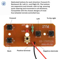 Kit de carte de circuit imprimé émetteur-récepteur télécommandé 4 canaux, module de carte mère électronique pour voiture jouet