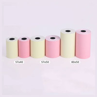 Kertas Roll Thermal POS ATM Warna-warni 100% Pulp Kayu Pink Kuning Biru 57mm 80X60mm 80x80 mm Lebar untuk Printer