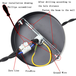 Hot bán mặt dây chuyền tán Kit cổ điển trần ánh sáng tấm bìa & tất cả các gắn phần cứng cho treo Phong cách thiết bị chiếu sáng - Product Image 6