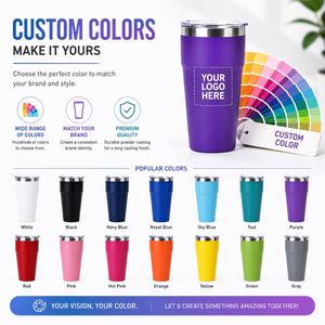 Custom logo 16oz 26oz Camping Double Wall Stainless Steel Tumbler Powder Coated Insulated Travel Coffee <b>Mug</b> with Lid - Product Image 6