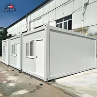 Maison conteneur détachable de 20 pieds, maisons modulaires préfabriquées de luxe à faible coût pour les applications de salle de bain, bureau à domicile, hôtel