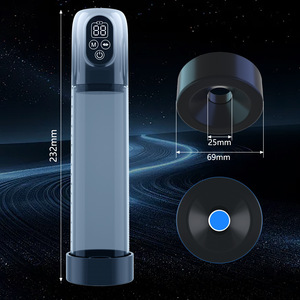 Herren-<span class=keywords><strong>Vibrator</strong></span> Wasserdicht mit Digitalanzeige Penis-Trainer Masturbationsbecher Vergrößerungs-Vakuumpumpe - Product Image 3