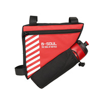 Aksesoris Bersepeda Tas Sadel Sepeda Olahraga Penyimpanan Segitiga Rangka Poliester 20.5x18x5cm
