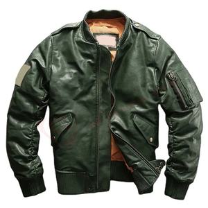 Invierno otoño negro blanco-elástico Stand-Collar ropa de cuero genuino-prendas de vestir exteriores de talla grande hombres moda chaqueta de piel de cabra abrigos - Product Image 6