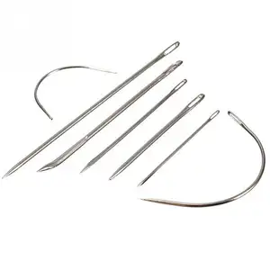 7pcs/pack Hand Repair Sewing Needles Patching Tool 7 Hand Repair Upholstery Sewing Needles Carpet Leather Curved Canvas