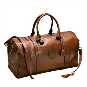 Bolsa Deportiva de Piel Auténtica B S International, Estilo Vintage, Ligera, Resistente, para Exteriores, con Cierre de Cremallera y Bordado - Product Image 5