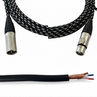 Câble de microphone XLR mâle-femelle OEM RH-X074 en tweed avec blindage spiralé, gaine en PVC et conducteur en cuivre sans oxygène