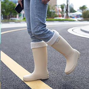 Nouvelles bottes <span class=keywords><strong>de</strong></span> <span class=keywords><strong>pluie</strong></span> à tube haut pour femmes Ensemble <span class=keywords><strong>de</strong></span> bottes <span class=keywords><strong>de</strong></span> <span class=keywords><strong>pluie</strong></span> pour le Japon et la Corée du Sud - Product Image 5