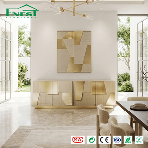 <span class=keywords><strong>Credenza</strong></span> Geometrica di Lusso Italiana, Mobili da Cucina Moderni in Oro, <span class=keywords><strong>Credenza</strong></span> in Legno di <span class=keywords><strong>Design</strong></span> per Sala da Pranzo di Villa - Product Image 1
