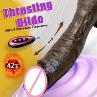 Realistischer Großer Dildo Vibrator mit Heizfunktion und Fernbedienung, G-Punkt-Stimulator aus Silikon, stoßender Vibrations-XXL-Dildo für Frauen
