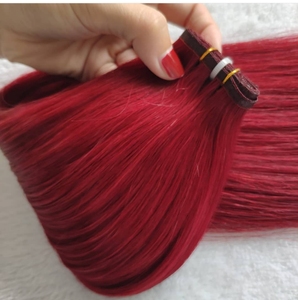 Jasmine beauty <b>Russian</b> Thin flat weft hair extensions Invisible Weft Hair Extensions Double Drawn Human Hair Volume Genius Weft - Product Image 5