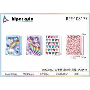 Fornitore all'ingrosso di colori arcobaleno e stelle disegni sacchetti regalo bomboniere per feste ed eventi - Product Image 1