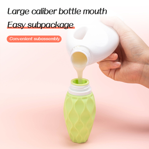TSA Wavy-shaped Squeezable Silicone Travel <b>Bottles</b> Set Leak Proof 90ml 60ml Refillable Toiletries Containers for Shampoo Lotion - Product Image 5