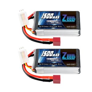 Zeee 2S LiPo Batterie 7,4 V 1500mAh 60C Soft Case Batterie mit Deans Anschluss für DJI Flugzeug RC Quadcopter Hubschrauber Drohne - Product Image 1