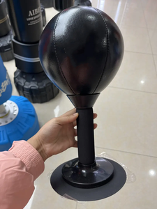 Sacs de frappe sur pied Soulagement du stress <span class=keywords><strong>avec</strong></span> <span class=keywords><strong>support</strong></span> Balle de boxe <span class=keywords><strong>avec</strong></span> ventouse pour réflexe Balle de vitesse de boxe verticale de bureau - Product Image 3