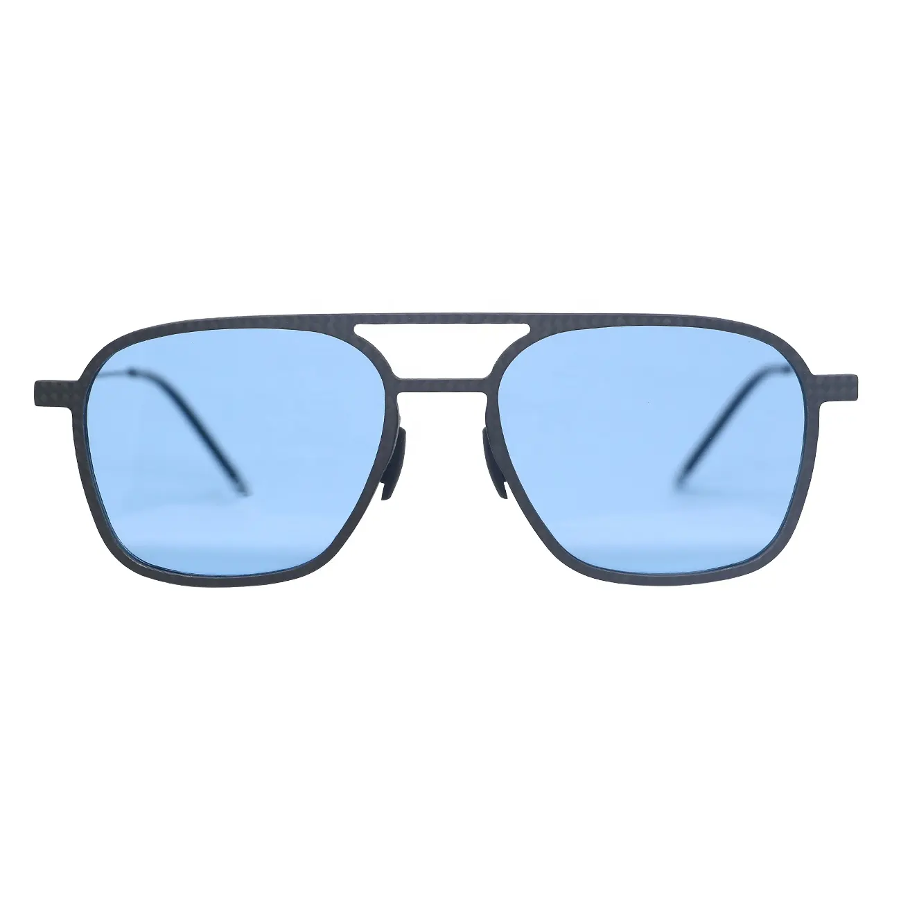 High Quality Polarized Carbon Fiber Sunglasses Fashion Flat Top Blue Shades Custom Logo Square Sun Glasses for Men Women UV400