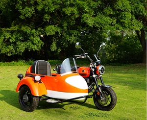 Tricycle latéral en acier à moteur 1500W Streetbikes tout-terrain pour adultes avec batterie au lithium 72V Motos électriques avec sider - Product Image 2