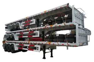 Hstar รถบรรทุกกึ่งพ่วง3เพลารถกึ่งพ่วงกราฟิก2025ปีกำหนดได้เองสำหรับรถ20FT 40ft ตู้คอนเทนเนอร์ขนส่ง60-100tons เหล็ก - Product Image 5