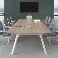 Mobilier de salle de réunion multi-personnes au design moderne Grand bureau de réception avec table de conférence et chaises