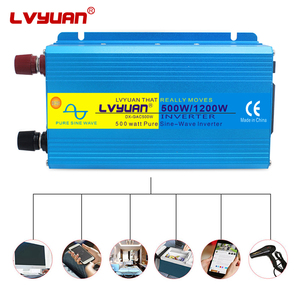 Lvyuan 500W đỉnh điện 1200W DC AC chuyển đổi điện biến tần phổ cắm 12V - 220V hữu ích tần số tinh khiết Sine Wave Inverter - Product Image 5