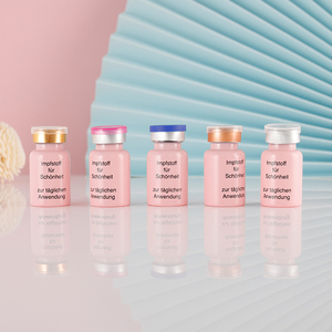 Flacon vide de 2ml 3ml 5ml 10ml 20ml d'huile essentielle personnalisée en <span class=keywords><strong>verre</strong></span> <span class=keywords><strong>rose</strong></span> ambré pour poudre lyophilisée - Product Image 4