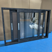 Ventana Interior Moderna de Aluminio para Residencias, Marco Estrecho, Vidrio de Doble Capa, Insonorizada, Corredera, con Persianas, para Cocina y Baño