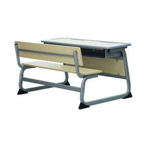 Set Perlengkapan Furnitur Kelas Sekolah Meja dan Kursi Siswa Ganda yang Tahan Lama dari Kayu dan Logam untuk Ruang Kelas - Product Image 5