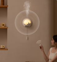 Diffuseur mural à lumière nocturne à vente chaude 2023, humidificateur à brume fraîche, diffuseur d'arômes ultrasonique de 150 ml pour chambre à coucher, salon