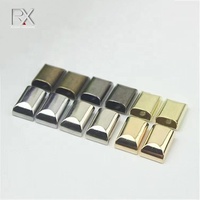 Accessoires métalliques personnalisés de Guangzhou, stoppeur de fermeture éclair, boucle de sangle de sac en alliage de zinc, boucle de sangle de vêtement, clip d'extrémité de sangle pour fermeture éclair de sac