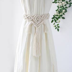 Moderno Sujetador de Cortina de Lujo Tejido a Mano con Borlas y Hebilla Decorativa - Accesorio Ecológico Ajustable para Cortinas - Product Image 4