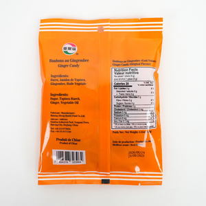 Bonbons au gingembre Leerfu, bonbons au gingembre Gout Nature, 100 g par sachet, saveur originale - Product Image 4