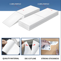 4 "X 6" Papier d'étiquettes d'expédition directe auto-adhésif 4x6 blanc ordinaire Fan-flod pré-coupé pleine feuille étiquettes à code-barres thermiques