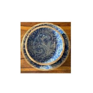 Cuenco para servir de madera Natural impreso personalizado, mesa de almacenamiento de comida rápida ecológica, vajilla decorativa para fiestas coleccionables - Product Image 5