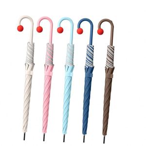 ร่มใสแบบอัตโนมัติ ด้ามยาว สีใหม่แบบต่อสี  ร่มใสหนาสำหรับนักเรียน - Product Image 1