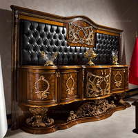 Service de design d'intérieur de bureau avec mobilier, ensemble de bureau de luxe royal, table d'ordinateur en bois massif antique
