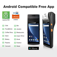 Colector de datos portátil 4G NFC RFID Android PDA IOT Teminal con código de barras QR Code Scannera POS Impresora para estacionamiento de automóviles
