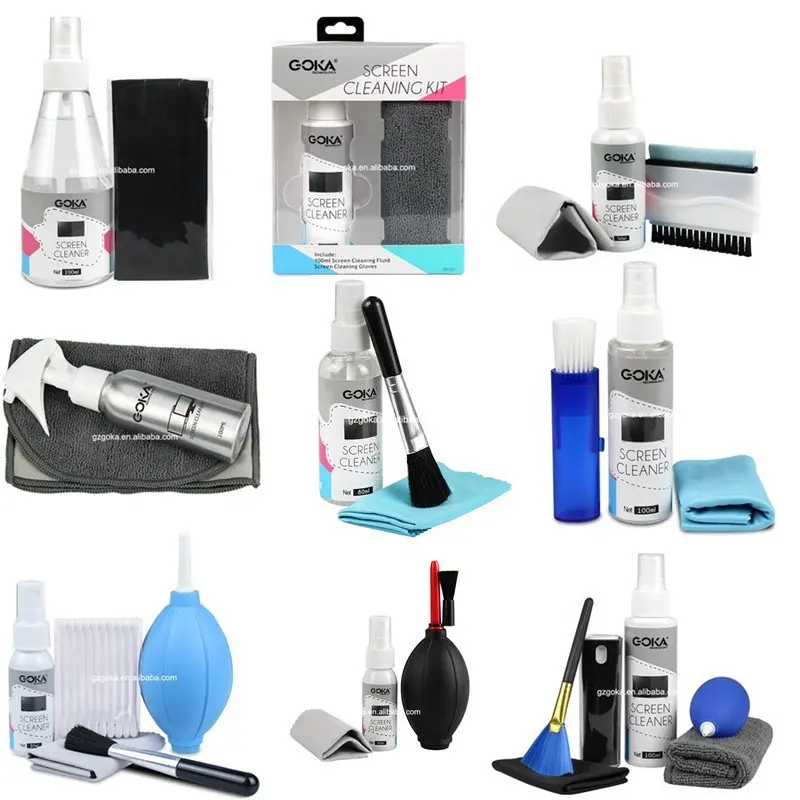 Manufacturer hot seller LCD screen cleaner all in one mobile phones cleaning with microfiber cloth body