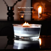 Lilin Aromaterapi Berbentuk Perahu dari Lilin Kedelai dengan Set Hadiah Bunga Segar untuk Pernikahan & Liburan