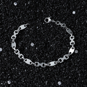 Nueva Innovación en Pulseras de Cadena de Acero Inoxidable con Diseño Simple y Personalizado, Pulseras Hiphop para Hombre, Joyería de Moda al por Mayor - Product Image 1