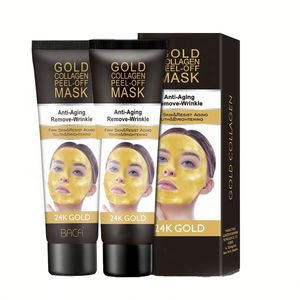 Masque facial peel-off au collagène et or 24K, personnalisé, de marque OEM, pour soins de la peau, vente en gros, masque de boue blanchissant et anti-rides à prix abordable - Product Image 1