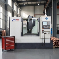 Machine de fraisage verticale CNC à 2 axes Dinuo VMC650, robuste, à vente chaude en Chine, automatique BT40