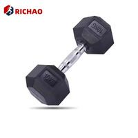 Ensemble d'haltères 5 lb - 100 lb, haltères de fitness, poids libres, équipement de salle de sport à domicile, haltères hexagonales recouvertes de caoutchouc avec support