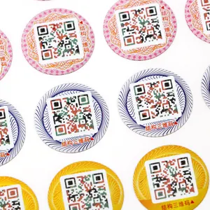 Security Label Design Custom Logo Tags 3D Secure Anti-fake Serial Number Anti-counterfeit Security Label Sticker With Different Qr Codes Manage System