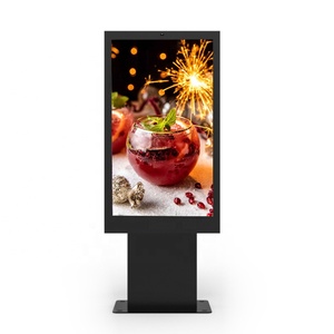49inches Fanless Outdoor Advertising Screen Drive Thru System LCD Menu Board Waterproof Kiosk <strong>Totem</strong> Digital Sign Signage Display - Product Image 2