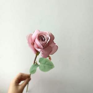 H-698 yapay gül çiçekler uzun kök ipek güller DIY düğün buket masa Centerpiece ev dekor için - Product Image 5