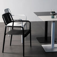 Chaise de jardin moderne, portable, imperméable, en plastique PP, empilable, pour le loisir, la salle à manger, le café