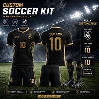 Ensemble de maillots de football personnalisés pour hommes et jeunes, uniforme d'équipe respirant avec nom et numéro