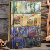 Carnet de notes à spirale rigide de style européen rétro, estampillé or, pour étudiant, idéal comme cadeau, fabriqué en Chine