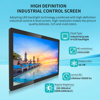 Panel Industrial de 15.6 y 21.5 Pulgadas RS485/RS232 Todo en Uno IP65 Monitor Táctil Computadora Industrial de Panel PC Montado en Pared