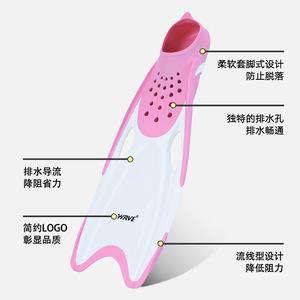 Aletas de Buceo Libre Wave, PP Suave, TPR Flexible, Aletas de Natación para Adultos - Product Image 1